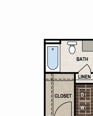 A1 Floor Plan A1 Floor Plan at Ascent at Mallard Creek Apartment Homes, Charlotte, NC, 28262